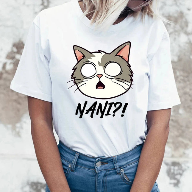 Summer New Fashion Nani Print Graphic Women T-Shirt Fashion Casual Short Sleeve Shirt Tee Ladys Oversied Crew Collar Tshirts