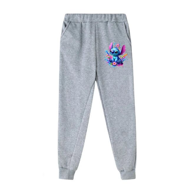 Children's Clothing Stitch Cartoon Hoodie+pant Boys Girls Casual Long Sleeved Sweatshirts 2 13 Years Old Kids Casual TOPS