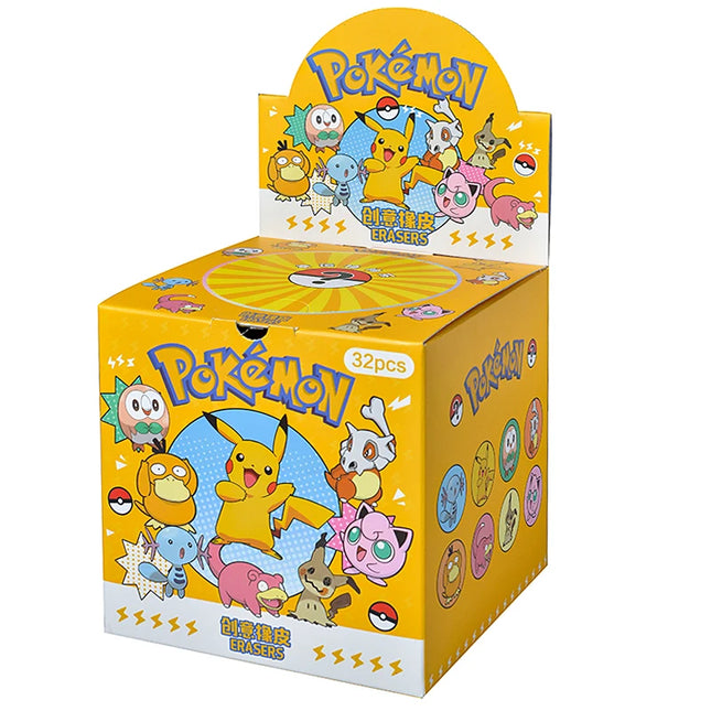 Anime Pokemon Blind Box Eraser Kawaii Pikachu Action Figure Model Doll Student Stationery Toy For Children's Gifts