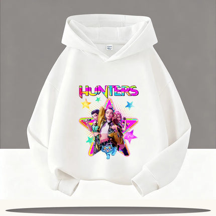 KPop Demon Hunters Hoodies Baby Girl Boy Clothes Fashion Casual Hooded Sweatshirts K-Pop Demon Hunters Pullover Kids Outfits Gif
