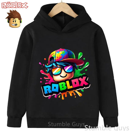 Kids Roblox Hoodie 3-12Y Autumn Sweatshirt 3D Game Print Boys Girls Fashion Casual Sportswear