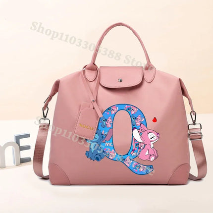 Disney Stitch High-capacity Luggage Bag for Women Anime Fashion Crossbody Bags Fashion Travel Portable Simple Tote-bag Gifts