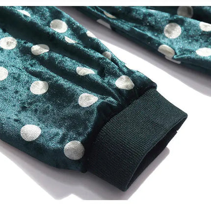 Women's Clothing Lantern Long Sleeve Polka Dot Geometric Plant&Flowers Printing Zipper Cardigan Spring Autumn Coats Casual Tops