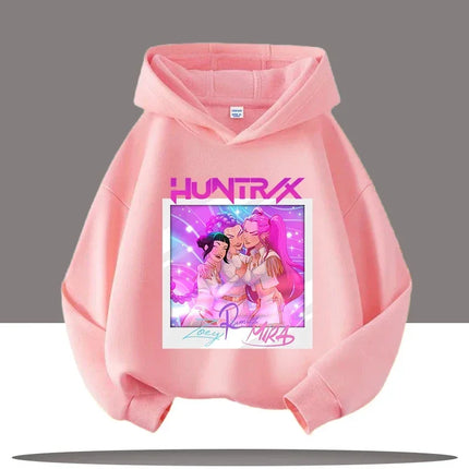 KPop Demon Hunters Hoodies Baby Girl Boy Clothes Fashion Casual Hooded Sweatshirts K-Pop Demon Hunters Pullover Kids Outfits Gif