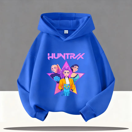 KPop Demon Hunters Hoodies Baby Girl Boy Clothes Fashion Casual Hooded Sweatshirts K-Pop Demon Hunters Pullover Kids Outfits Gif