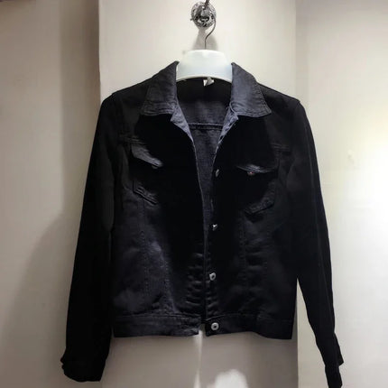 Fashion Denim Women Jacket 2024 Winter New Long Sleeve Women Coat Elegant Casual Overcoat