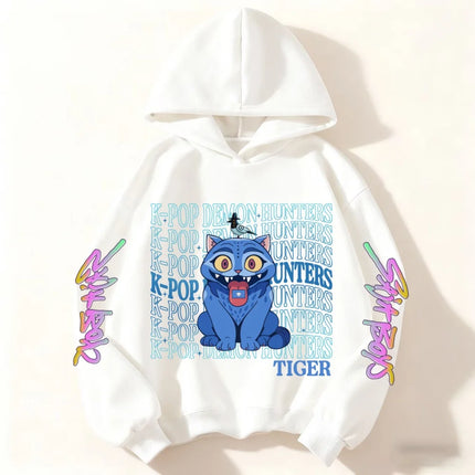 Fan Gifts Hoodies Kid Hoodie Manga Kids Kpop Demon Hunters Children's Sweatshirt Cute Tiger Harajuku Hoody for Boys Girls