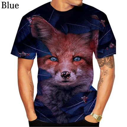 Women's/Men's Casual T Shirt Newest Fashion 3D Printed Animal Cute Fox T Shirt Breathable Soft and Comfortable T-shirt