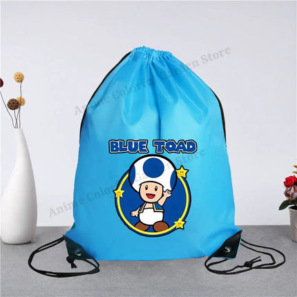 Super Mario Drawstring Bag for Men Women Anime Cartoon Portable Shopping Bags Fashion Simple Handbag Fitness Yoga Storage Pouch