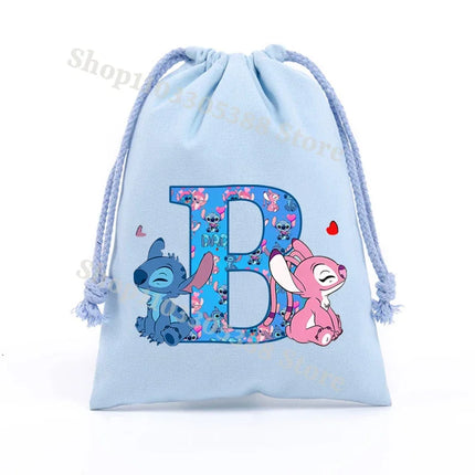 Disney Stitch Drawstring Bag Anime Fashion Jewelry Dust Bags Home Storage Pockets Portable Shopping Pouch Candy Gifts Handbag