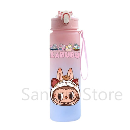 750Ml Cute Cartoon Printed Water Bottle Teenger Student Large Capacity Drinking Portable Outdoor Sport Water Cup Kid Gift