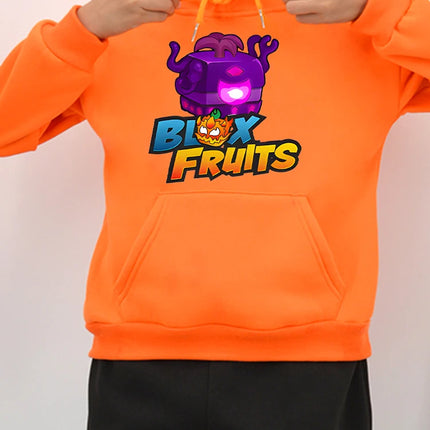 Kawaii Hoodies New Game Blox Fruits Sweatshirt boys pullover Autumn anime hoodie Fleece Jacket y2k sudadera kids clothes girls