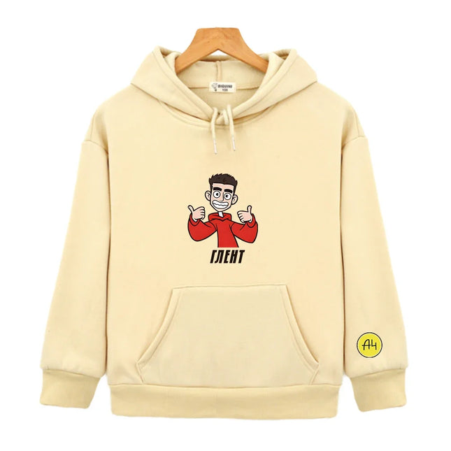 Kid's Merch A4 GLENT Hoodies for Teen Girls Baby Boys Clothes Thicked Toddler Sweatshirt Casual Family Clothing Мерч А4 Pullover