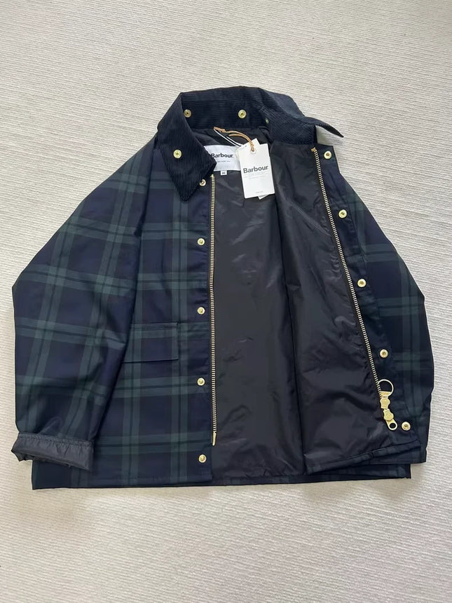 B@r Green Plaid Jacket