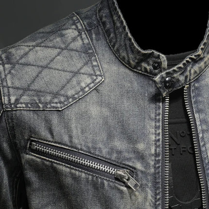 2024 New Men's High Quality Fashion with Handsome Retro Trend Leisure Spring and Autumn Good Zipper Denim Jacket  None   M-6XL