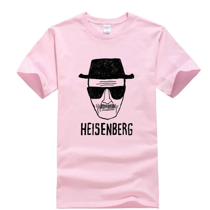 Men Fashion Casual Top Quality Short Sleeve 100% Cotton Loose Heisenberg PrintedTshirt Casual Mens Tshirt Cool Summer Men Tshirt