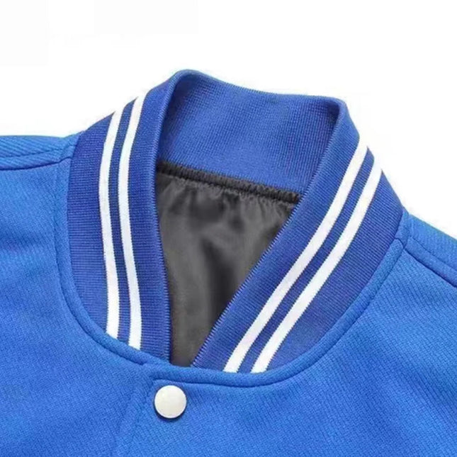 Smiling Face Embroidery Baseball Jacket Preppy Style Patchwork Outerwear Coat Men's Clothing Vintage Streetwear Hip Hop Jacket