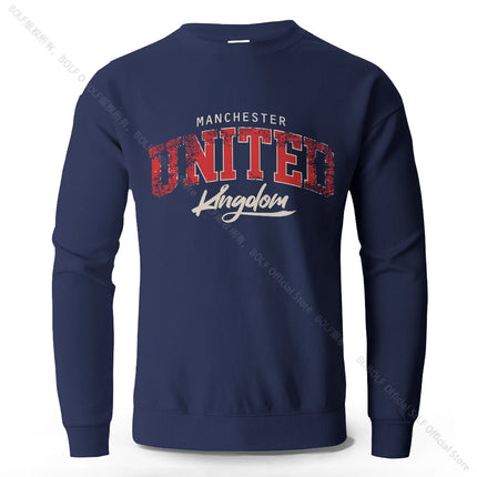 Men's Unites Kingdom Letter Printed Pure Cotton Sweatshirts Oversized Classic Graphic Pullovers for Men Women Tops