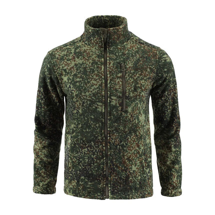 Outdoor Camouflage Fleece Jacket Double-Sided Shake Fleece Cardigan Tactical Jacket Warm Mountaineering Suit