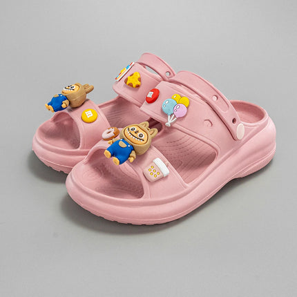Fashion Popular Cartoon Slippers New Flats Bottom Boys and Girls Non-Slip Soft Bottom Sandals 811
