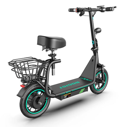 New upgrade Bogist M5 Pro+ 500W 48V 15Ah 12.5 inch inflatable wheels Electric Bike with Storage basket and front shock adsorptio