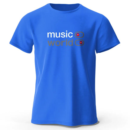 Men's Music World Printed T-Shirt 100% Cotton Oversized Classic Funny Graphic Tees for Men Women Summer Tops