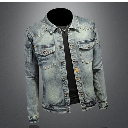 The Main Promotion of New Explosive Embroidered Coat Spring and Autumn New Men's Trends with Popular Denim Jacket Clothing
