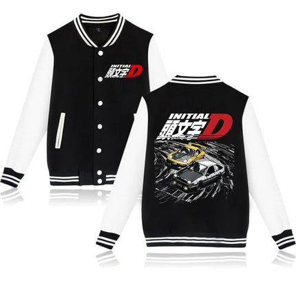 Anime Initial D Graphic Jacket Hoodies AE86 Gothic Y2k Baseball Jacket Sweatshirts Funny Mange Vintage Coats Streetwear Clothes