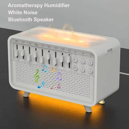 NEW White Noise Machine Diffuser Air Aroma Diffuser Humidifier With 8 White Noise Adjustable, Night Light, Bluetooth Speaker