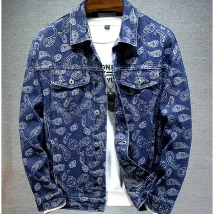 Summer New Men Pure Colour Denim Jacket Single-breasted Lapel Daily Casual Coats