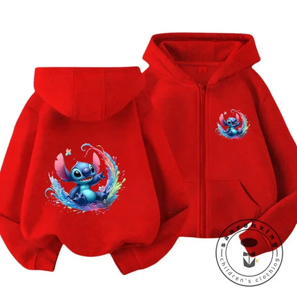 Children's Clothing Stitch Cartoon Hoodie+pant Boys Girls Casual Long Sleeved Sweatshirts 2 13 Years Old Kids Casual TOPS