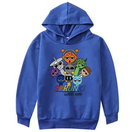 Incredibox Sprunki Hoodie for Kids Hoody Sweatshirts for Teen Boys Cartoon Coats for Girls, Casual Outerwear for Baby, Game, Hot