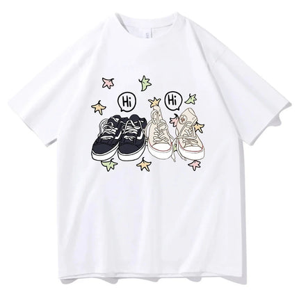 Heartstopper T-Shirt Nick Charlie Shoes Hi Clothes Tops Tees Camiseta Womens Men Casual Loose T Shirt Plus Size Tshirt Tops