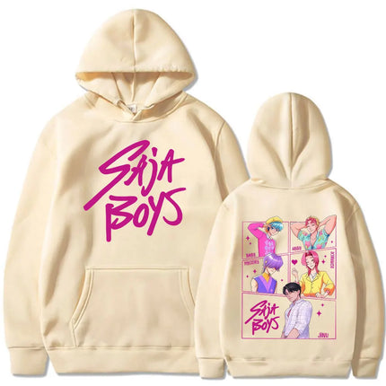 KPop Demon Hunters Movie Saja Boys Hoodies Men Women Fleece Warm Casual Hooded Sweatshirt Fashion Hip Hop Oversized Pullovers