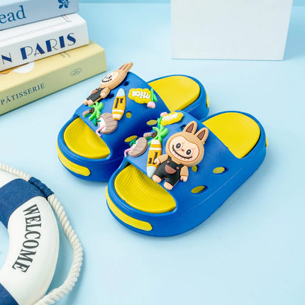 New Popular Cartoon Coconut Versatile Eva Slippers for Boys and Girls, Fashionable Double Soft-Soled Non-Slip Sandals 831