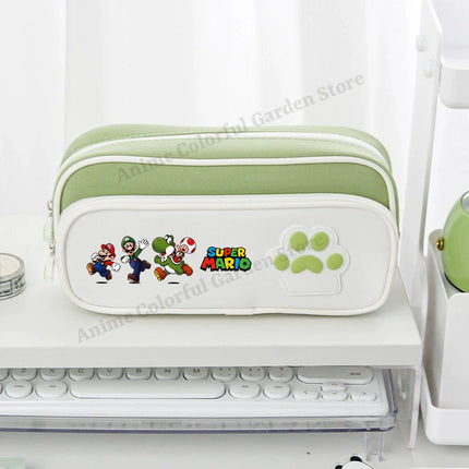 Super Mario Dog Claw Large Capacity Pencil Case Anime Cartoon Fashion Stationery Storage Bags Boys Girls Cute Pen Box Gifts