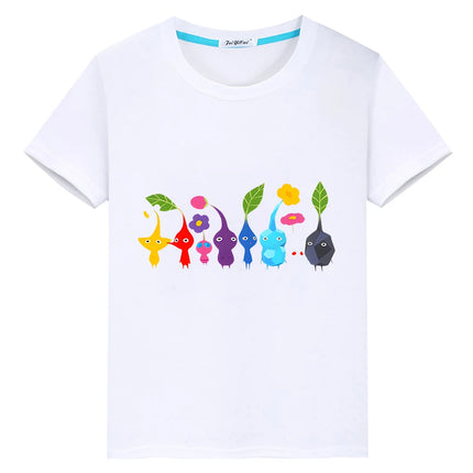 Pikmin Summer Cute 100%Cotton T-shirt cartoons Short Print anime Tees pride tshirt Tops y2k Tshirt kid Day gift boy girl clothes
