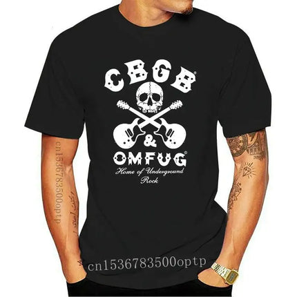 Herrenbekleidung CBGB Crossed Guitars T-Shirt 100% Baumwolle Neu SM Englisch Rock - Originaltitel anzeigen Jugend