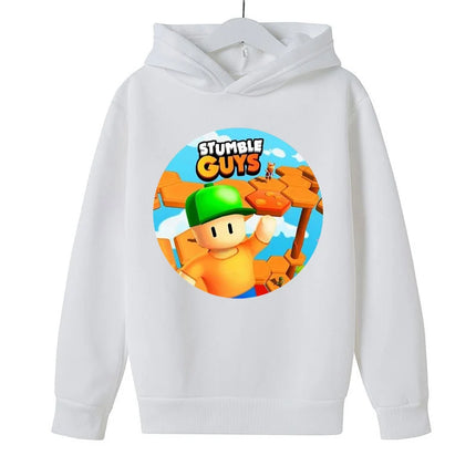 Stumble Guys Hoodies Cotton Long Sleeve Fashion Print Tops Cartoon Comfortable Warm Spring Autumn Sweatshirt for Children