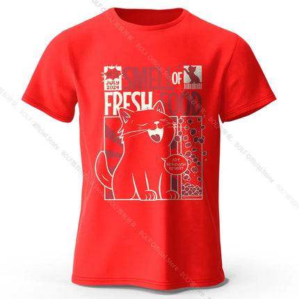 Men's Rabbit Printed T-Shirt 100% Organic Cotton Relaxed Fit Hand Painted Design Tee for Adults Quirky Fashion