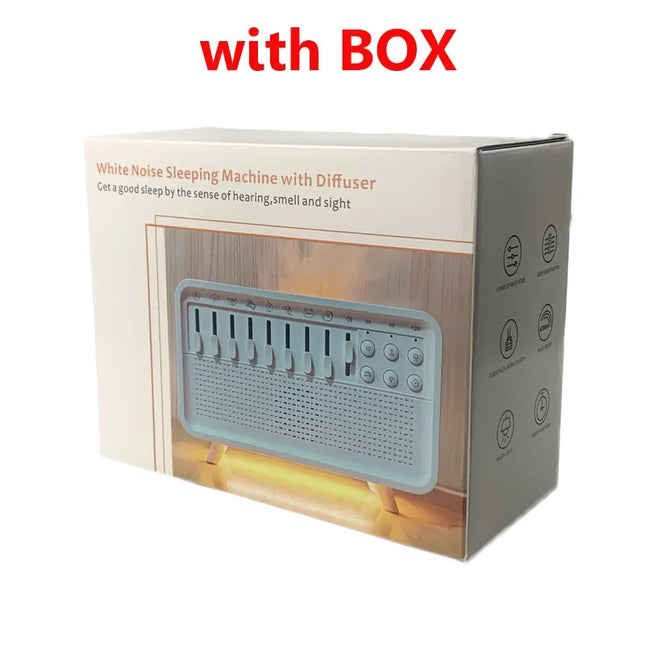 Bluetooth Speaker White Noise Sleep Night Light Humidifier Machine Free Combination of 8 Group Nature Sound Stereo MP3 Music Box