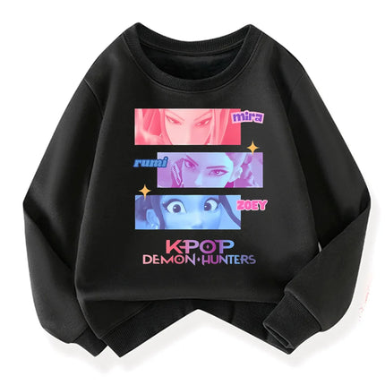 Kpop Demon Hunter Fashion Kids Incredibox Hoodie Warm Sweatshirts Children's Winter Soft Clothing Cartoon Cotton Thick Hoodie