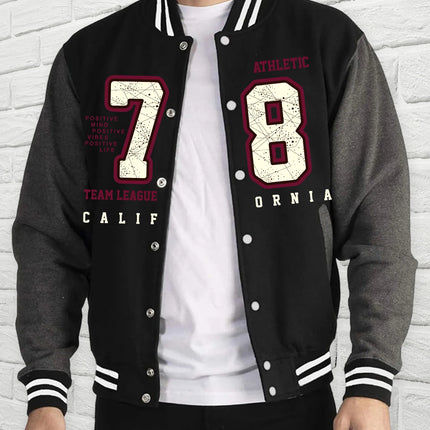 Team League Athletic Men Baseball Uniform California 78 Hoody Fleece fur-liner American Jacket Man Casual Soft Spring Autumn Top