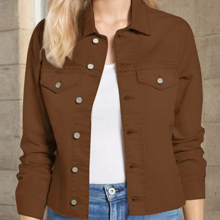 ZANZEA Women Daily Outerwear Long Sleeve Work Wear Casual Solid Color Coats Button Up 2025 Spring Turn-down Collar Thin Jackets