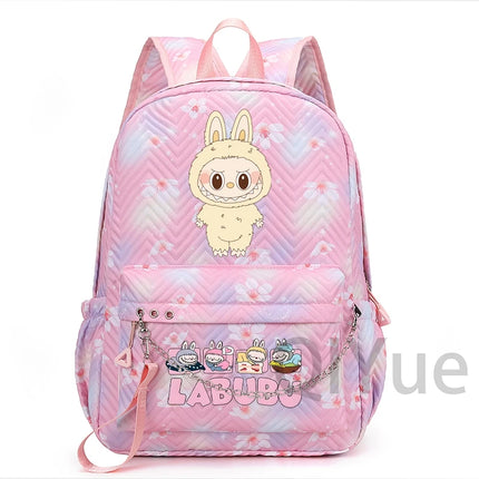 Cute Cartoon Backpack Teenager Girl Zimomo Knapsack Mokoko Charm Junior Student Casual Commute Back To School Waterproof Bags