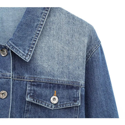 ZMEENNA 2025 Blue Denim Jacket For Women Long Sleeve Button Up Casual Top With Pockets Stylish Fashionable Trendy ZM699