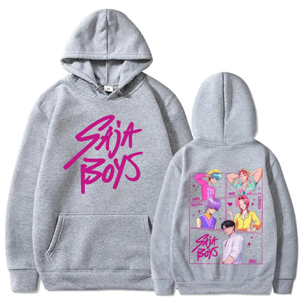 KPop Demon Hunters Movie Saja Boys Hoodies Men Women Fleece Warm Casual Hooded Sweatshirt Fashion Hip Hop Oversized Pullovers