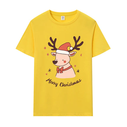 Christmas EIK Print T-Shirt Casual Short Sleeve Crew Neck Tshirts Women's Clothing Merry Christmas Oversized Tee Christmas Gifts