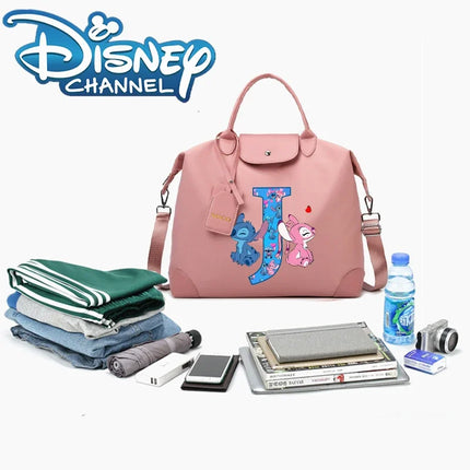 Disney Stitch High-capacity Luggage Bag for Women Anime Fashion Crossbody Bags Fashion Travel Portable Simple Tote-bag Gifts