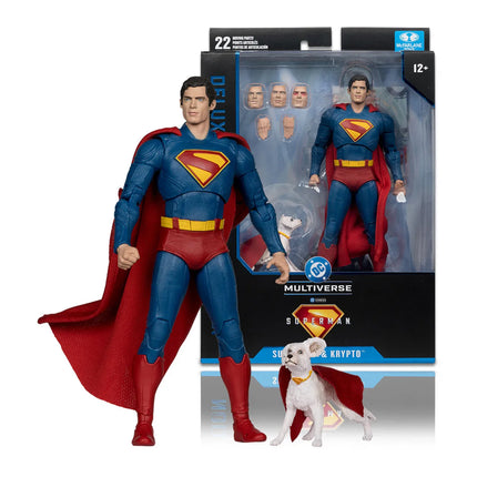McFarlane Toys 2025 Superman Movie Superman w Krypto/Kaju/Metamorpho 18cm Action Figure DC Multiverse Model Doll Garage Kit